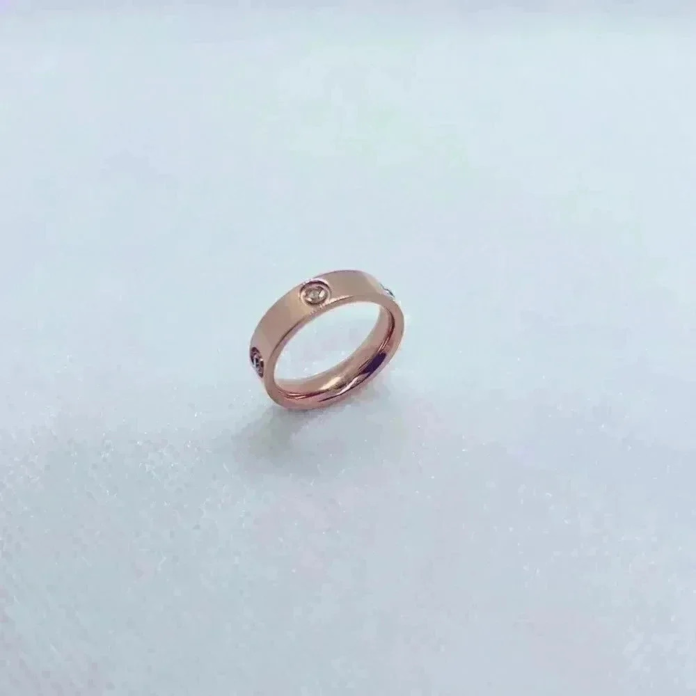 Rose gold stainless steel Diamond band